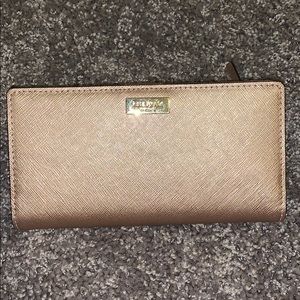 Kate spade rose gold shimmer wallet